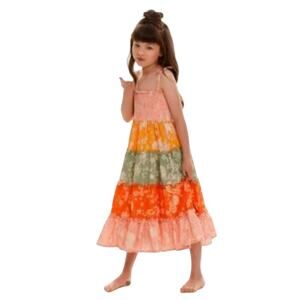 Agua Bendita Malika Kids' Maxi Dress sz L 10-12